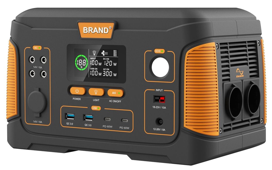 Домой/ Внешний вид/ Кампинг Солнечная портативная электростанция USB 650W 22.2V 28.6ah перезаряжаемая