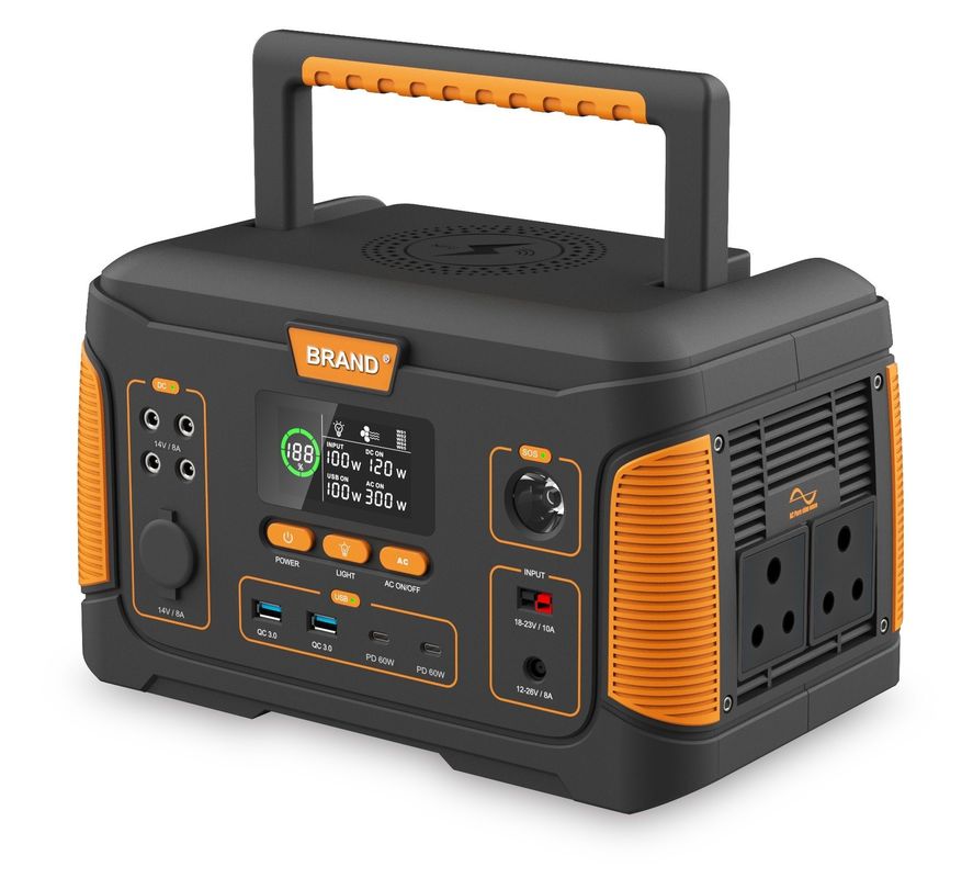 Домой/ Внешний вид/ Кампинг Солнечная портативная электростанция USB 650W 22.2V 28.6ah перезаряжаемая